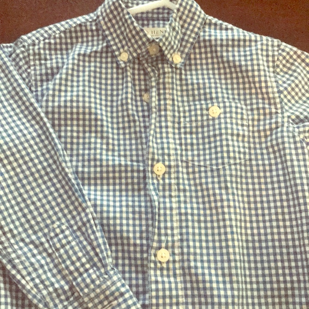 Blue gingham shirt
